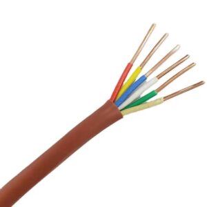 18/6 core csa type lvt thermostat wire solid copper 18 gauge cable – brown – cl2 cmr riser rated (cl3) 75 meter/ 250 ft roll