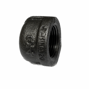 3/4″ black malleable iron cap