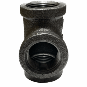 1 1/4″ black malleable iron tee