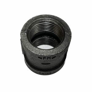 1 1/4″ black malleable iron coupling