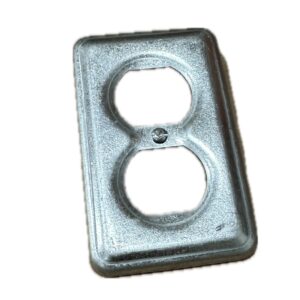 stainless steel double receptacle cover plate